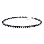 Colier perle naturale negre si argint 45 cm DiAmanti FARB67-G